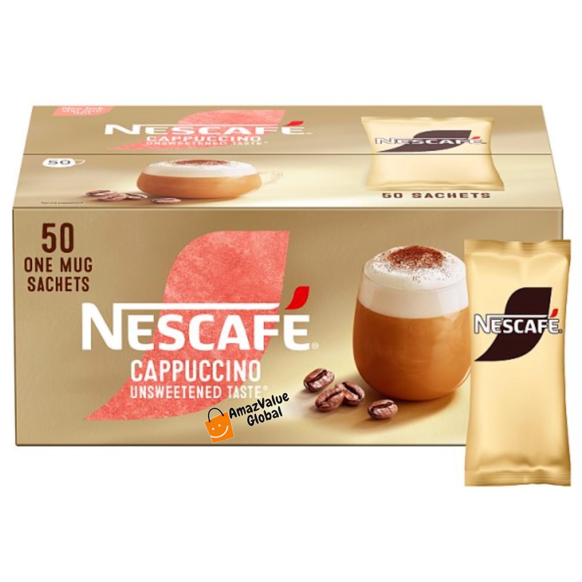 Cappuccino Unsweetened Taste Sachets - 50 x 14.2g