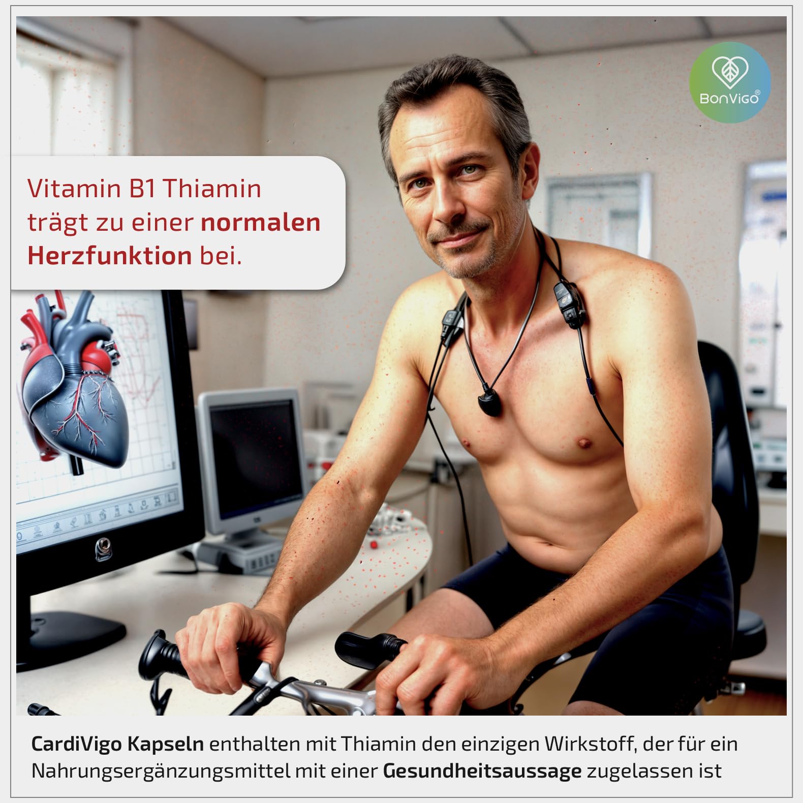 CardiVigo mit Thiamin für normale Herzfunktion. Plus Weißdorn, Q10 | Folat für normale Blutbildung & Vitamin C zu normaler Kollagenbildung für normale Funktion der Blutgefäße & Pflanzenextrakte