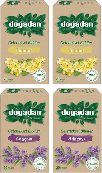 Do adan Geleneksel Bitkiler, Ihlamur ve Ada ay  Kar k Bitki  ay , 20 Po et, 4l  Paket