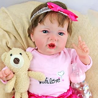 SHENGX bebê reborn menina,Bonecas de bebê de 22 polegadas,bebe reborn realista recem nascido bonecas da vida real com roupas de presente de presente de boneca de bebê de verdade,Baby