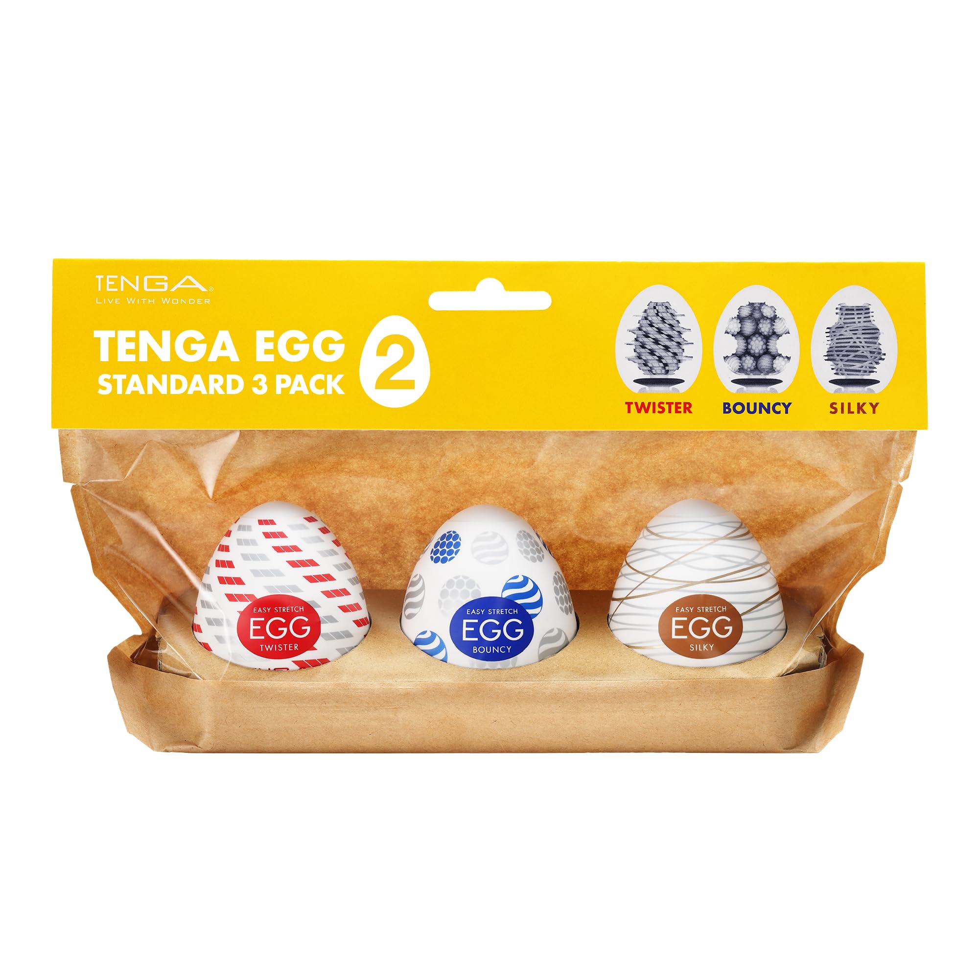 TENGA Egg Standard Pack II 3Pcs Egg Twister Bouncy and Silky The Original Egg Male Masturbator- Ready to