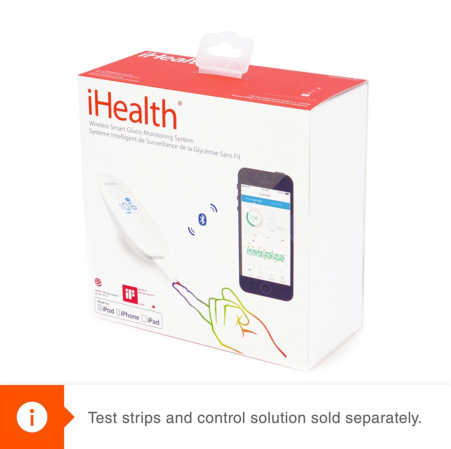iHealth Wireless Smart Blood Sugar Test Kit for Apple and Android