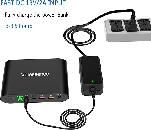 Miniatura 3 de Cargador portátil para portátil (aprobado por TSA) 92.5Wh/25000mAh Banco de energía universal para portátil, batería externa de respaldo para