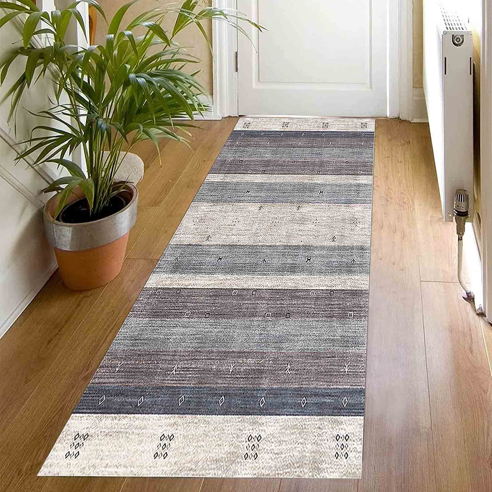 Tapis de couloir lavable en machine avec envers antidérapant