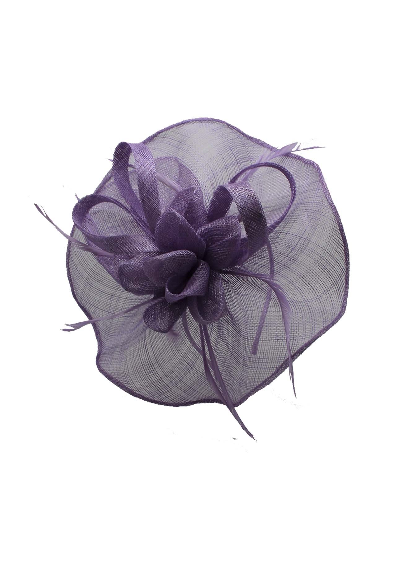 Women's Fascinator Headband With Feathers & Mesh - Wedding, Royal Ascot Race Day