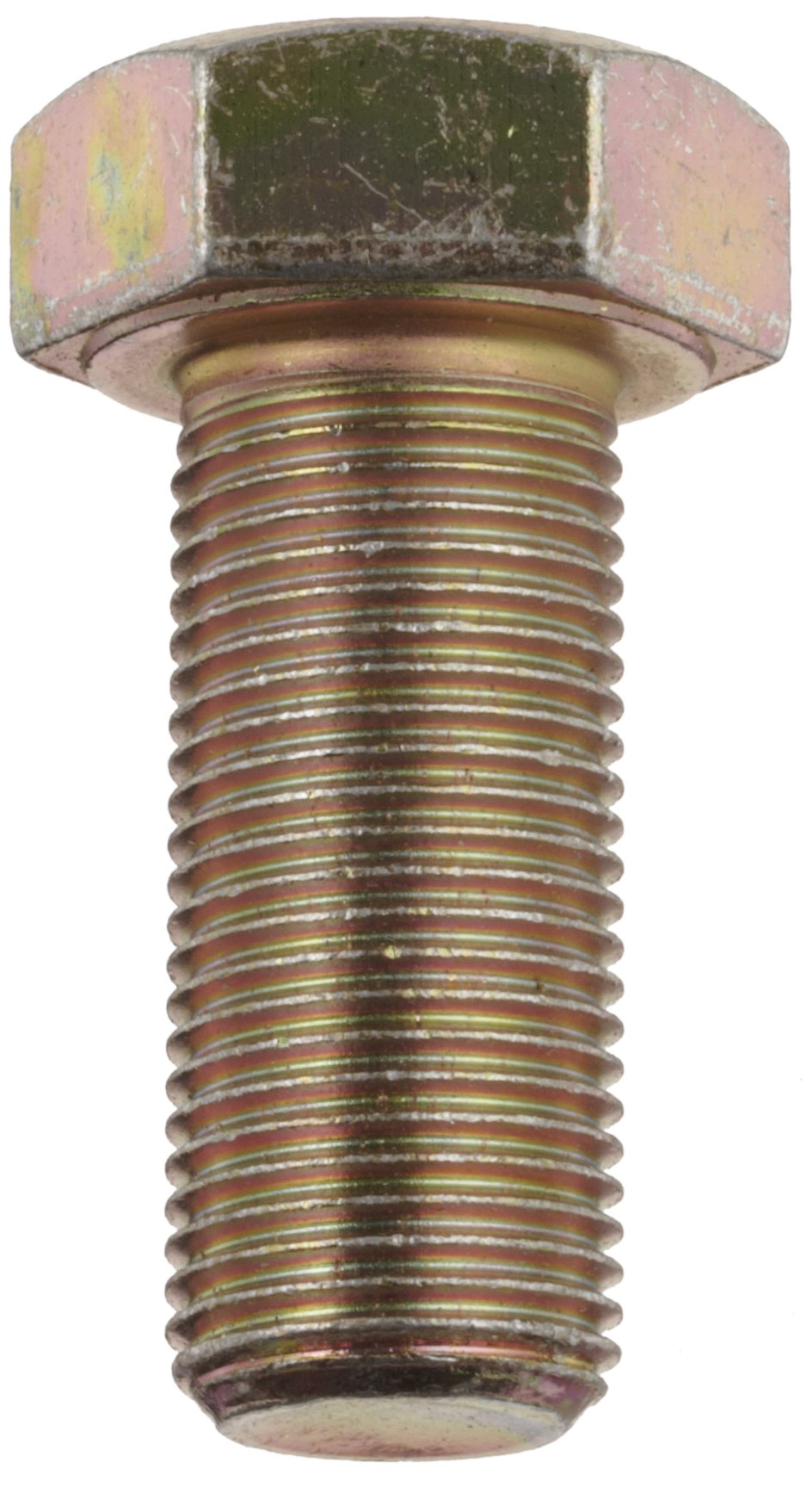 Steel Hex Bolt, Grade 8, Zinc Yellow-Chromate Plated Finish, External Hex Drive, Meets ASME B18.2.1, 1