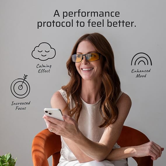 TrueDark by Dave Asprey | Daylights Yellow Lenses Block 75% of Blue Light for Heavy Daytime Screen Use
