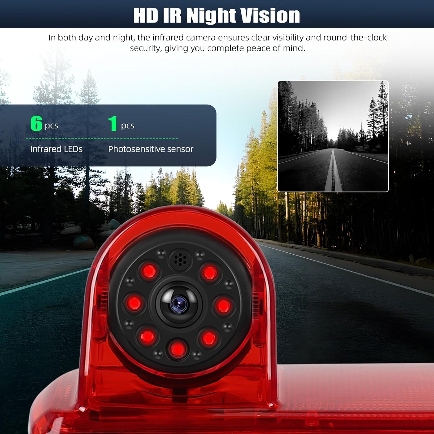 CAMECHO Visione Notturna Telecamera per Auto per Renault trafic 2014 / Opel Vivaro 2014, Telecamera retrovisore con HD/CVBS - IP67, Grandangolo 140°, Linee di guida per il parcheggio