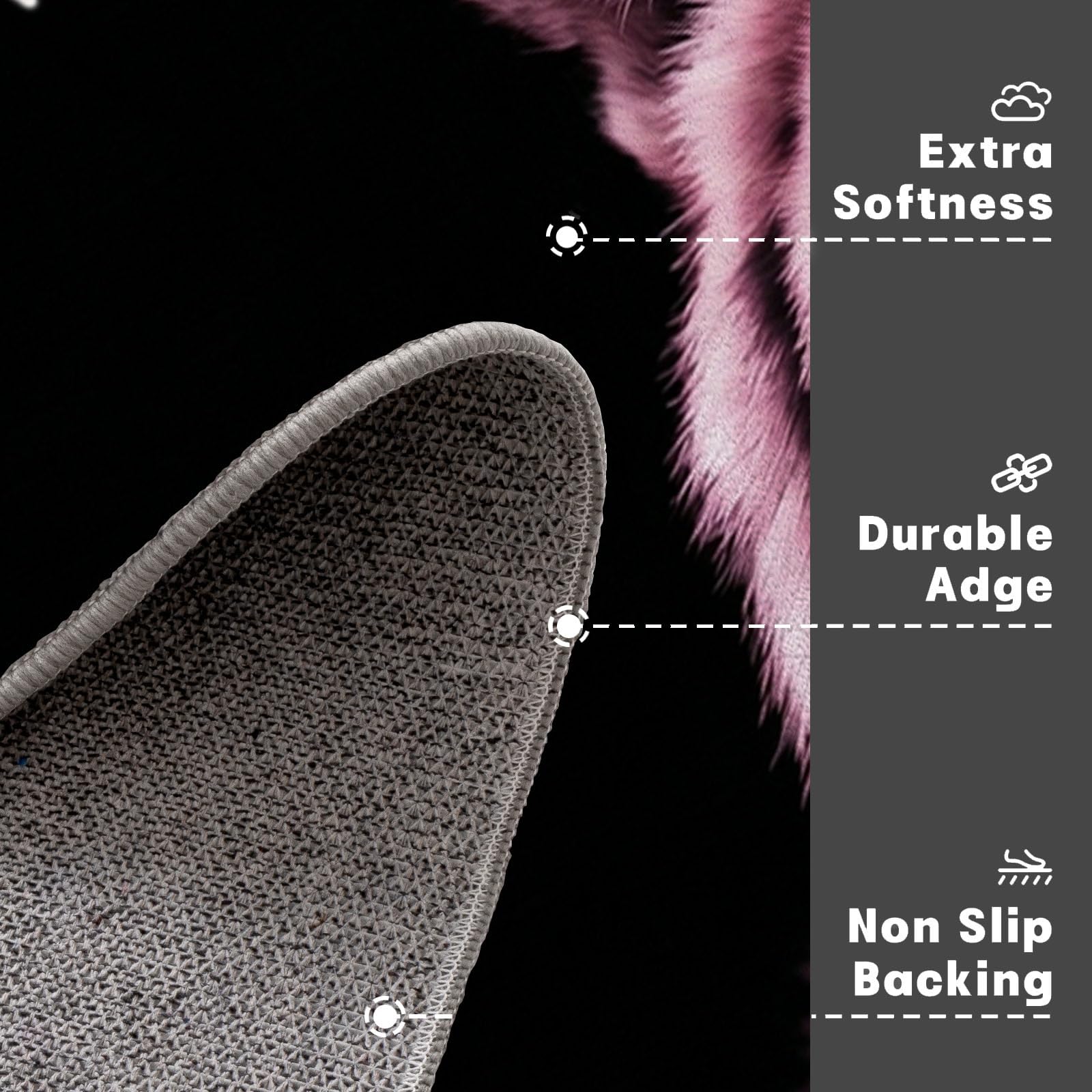 Zerbino Ingresso Interno Ritratto Di Tigre Rosa Alla Moda, Zerbino Di Benvenuto Lavabile Morbida Animali D'Avanguardia, Antiscivolo Tappeto Da Decorazioni Nero Per Casa Porta, 60X90Cm