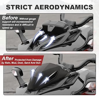 Gauge Protector Cover Fit for Can AM Spyder F3 / F3-S 2015-2025 | Injected Tinted Polycarbonate Gauge Spoiler Accessories