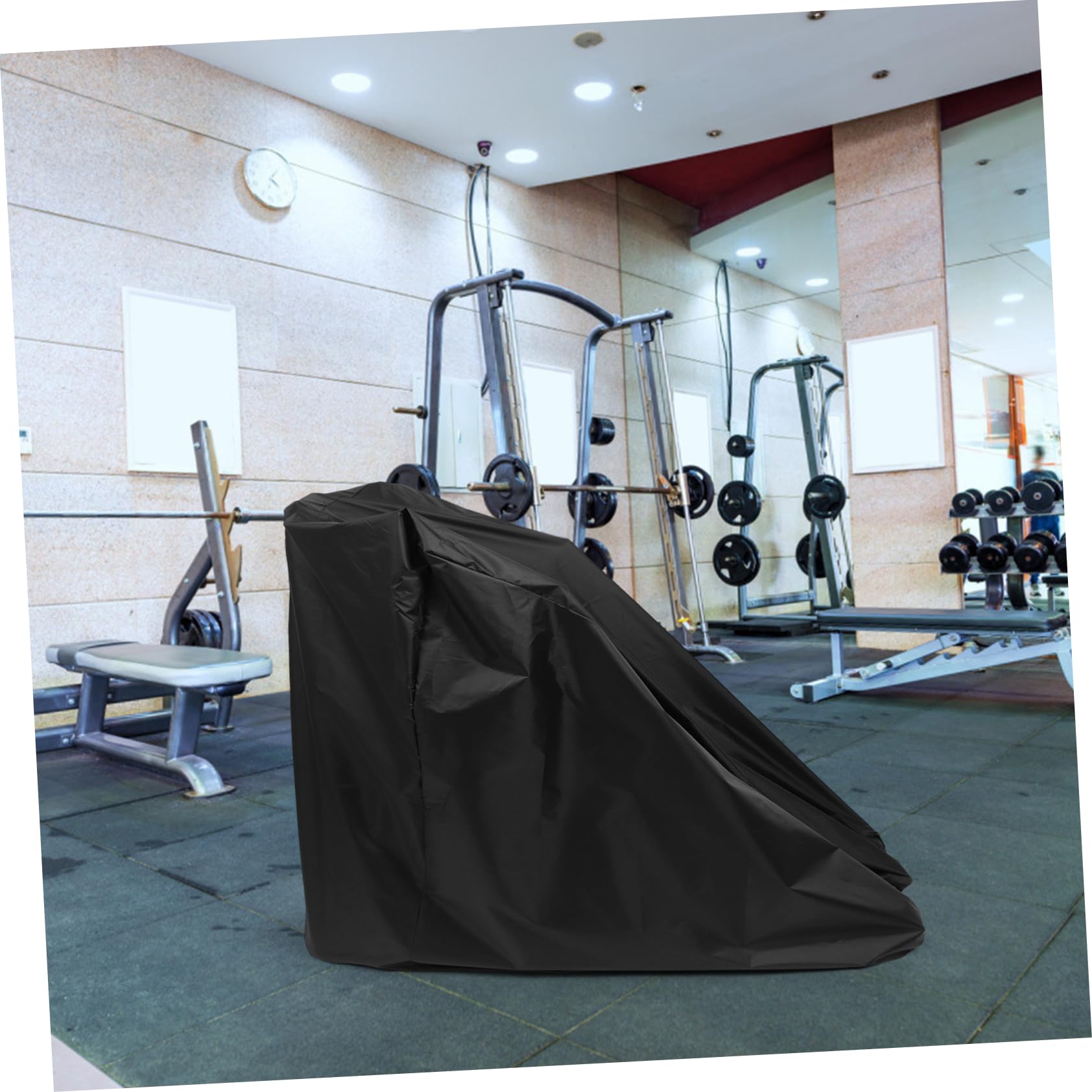 KOMBIUDA Housse de Protection Étanche pour Tapis Roulant, Tissu Oxford Noir, Légère et Facile à Installer Cordon de Serrage, pour Salle de Sport à Domicile