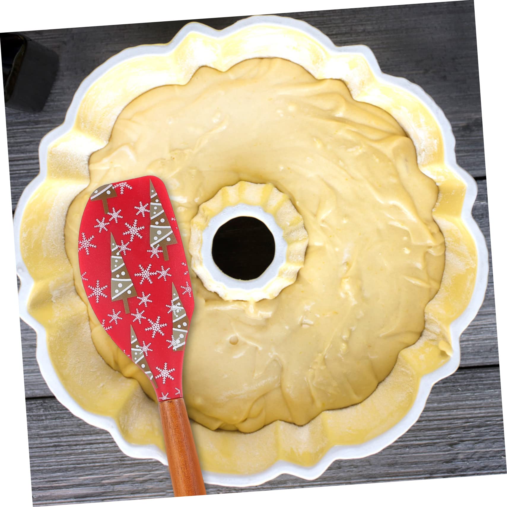 Cabilock 5 Sätze Weihnachtlicher Silikonspatel Zum Gären Von Fondant Tortenausstecher Wender Backzubehör Plätzchenbäcker Kuchendekorationsset Pfannkuchenmacher Flipper 2 Stück * 5