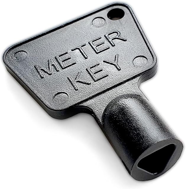 QUERGO Gas Meter Box Key - Triangle Key - Electric Meter Key - Gas Meter Key - Gas Meter Cover - Electric Box Cover - Gas Box Cover Key - Electric Box - Black Plastic Utility Key