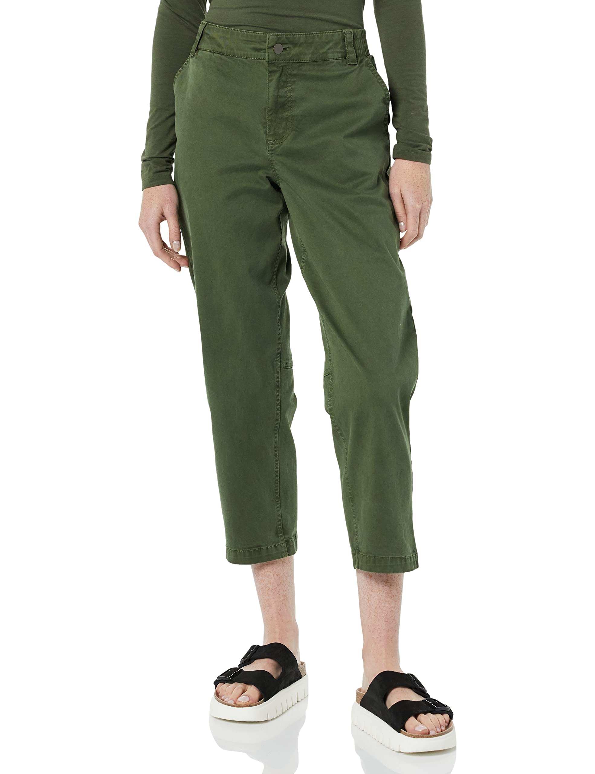 Amazon Essentials Womens Stretch Chino Barrel Leg Ankle Pant Previously Goodthreads