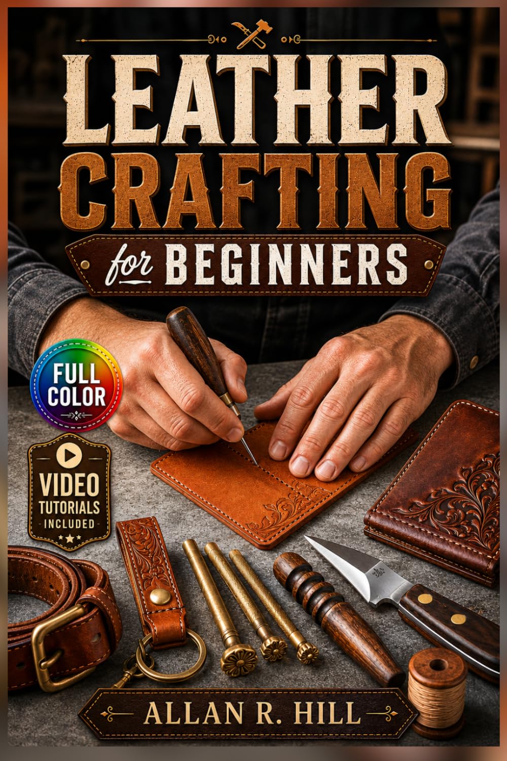 Leather Crafting for Beginners: A Visual Step-by-Step Projects to Create Wallets, Keychains, and Belts with Basic Tools, Stamps, and Embossing Techniques
