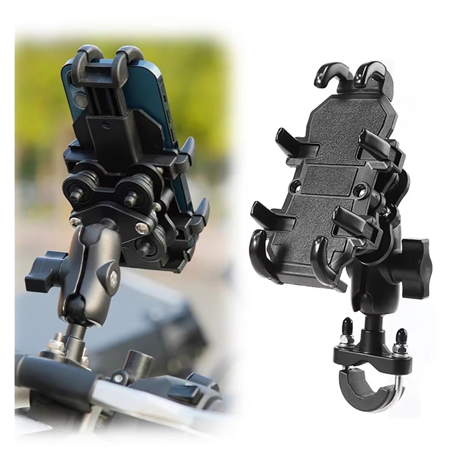 Moto Supporto Navigatore GPS Moto Supporto Per Telefono Per Manubrio Staffa GPS Antiurto Scooter Morsetto Universale Antivibrante Per Smartphone Porta Telefono Moto
