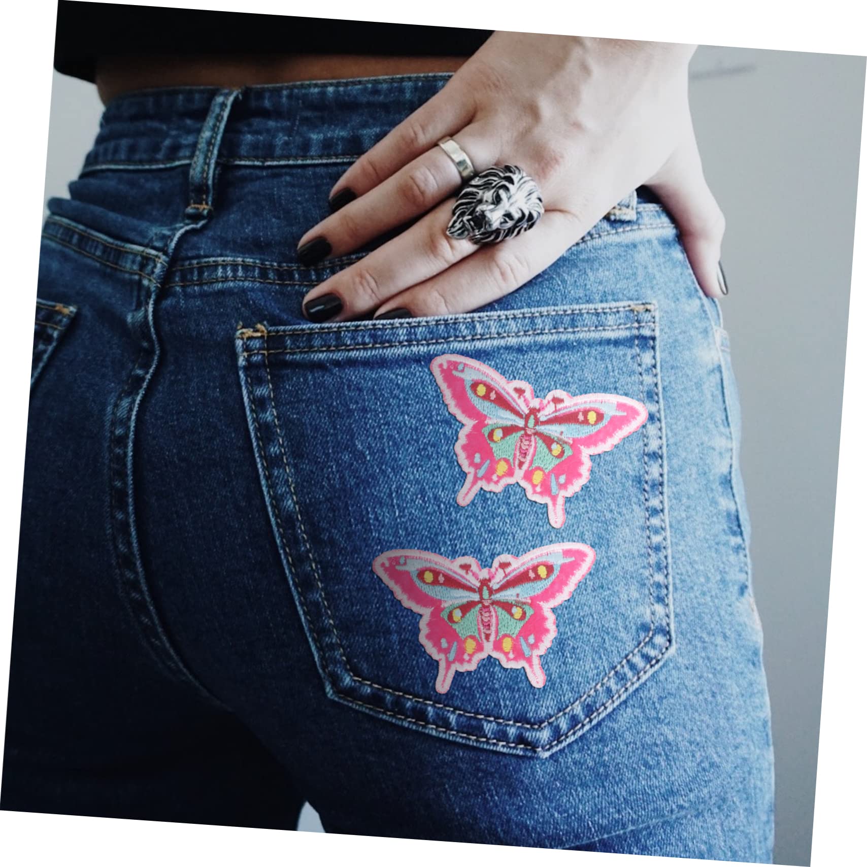Uonlytech Parches De Decorativos Para Ropa De Apliques De Accesorios De Costura Para Manualidades Parches De Planchar Y Coser Para Reparaciones Y Personalización De 20 Piezas*4