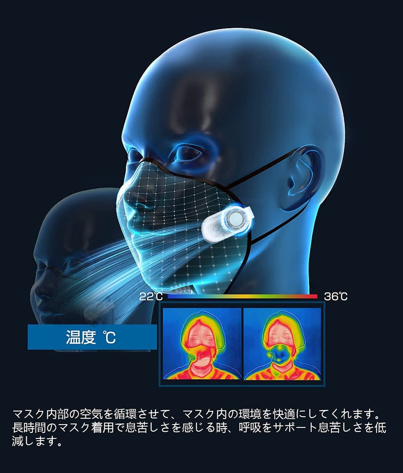 Amazon | マスク用扇風機 2022年新モデルマスク ファン ミニ