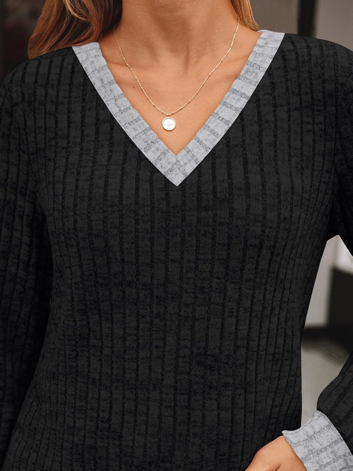 AUTOMET Womens V Neck Long Sleeve Shirt Fall Fashion Tops Tunic Dressy Casual Sweater Clothes Cute Trendy Work Outfits 2026 - Image 6