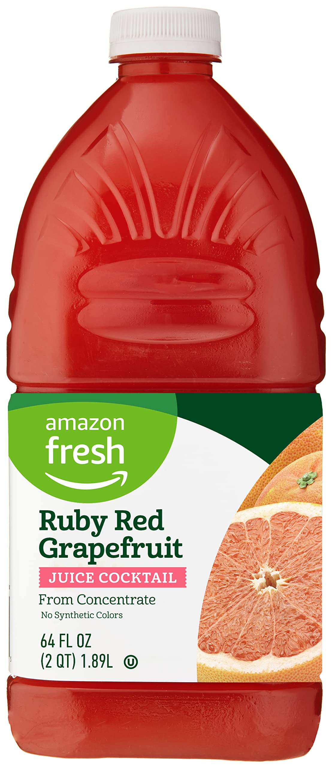 Amazon Grocery, Ruby Red Grapefruit Juice Cocktail, 64 Fl Oz (Previously Amazon Fresh, Packaging May Vary)