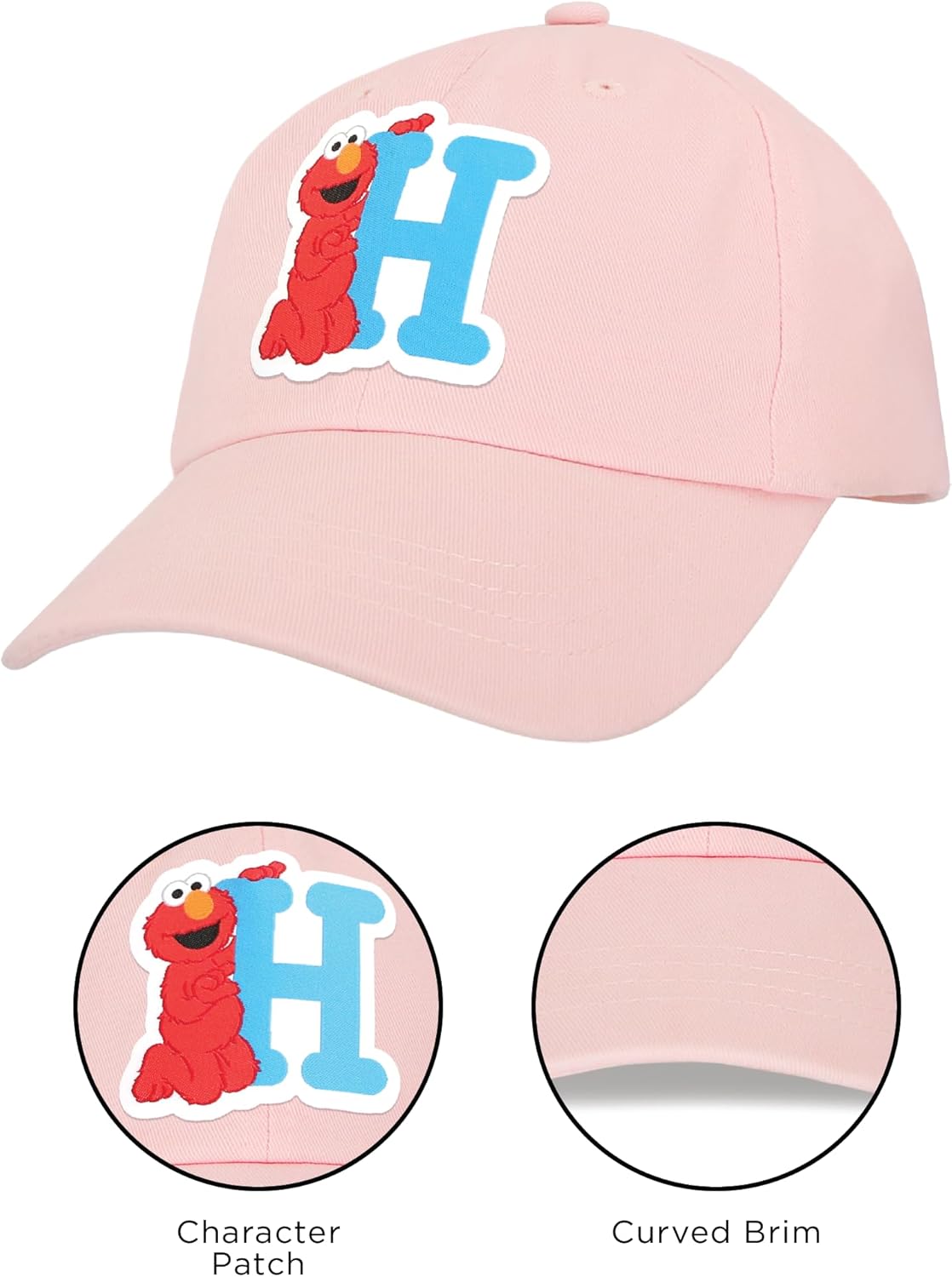 Sesame Street Elmo & Abby Kids Toddler Cap with Initial, Toddler Boys Hat, Youth Girl Baseball Cap, Cute Toddler Baseball Cap - Image 4