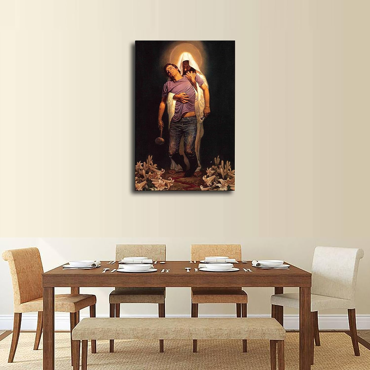 ニナ・ローレンス Meeting Tide アートポスター B2版　✅ Amazon.com: Thomas Blackshear II - Forgiven Jesus Christ Poster
