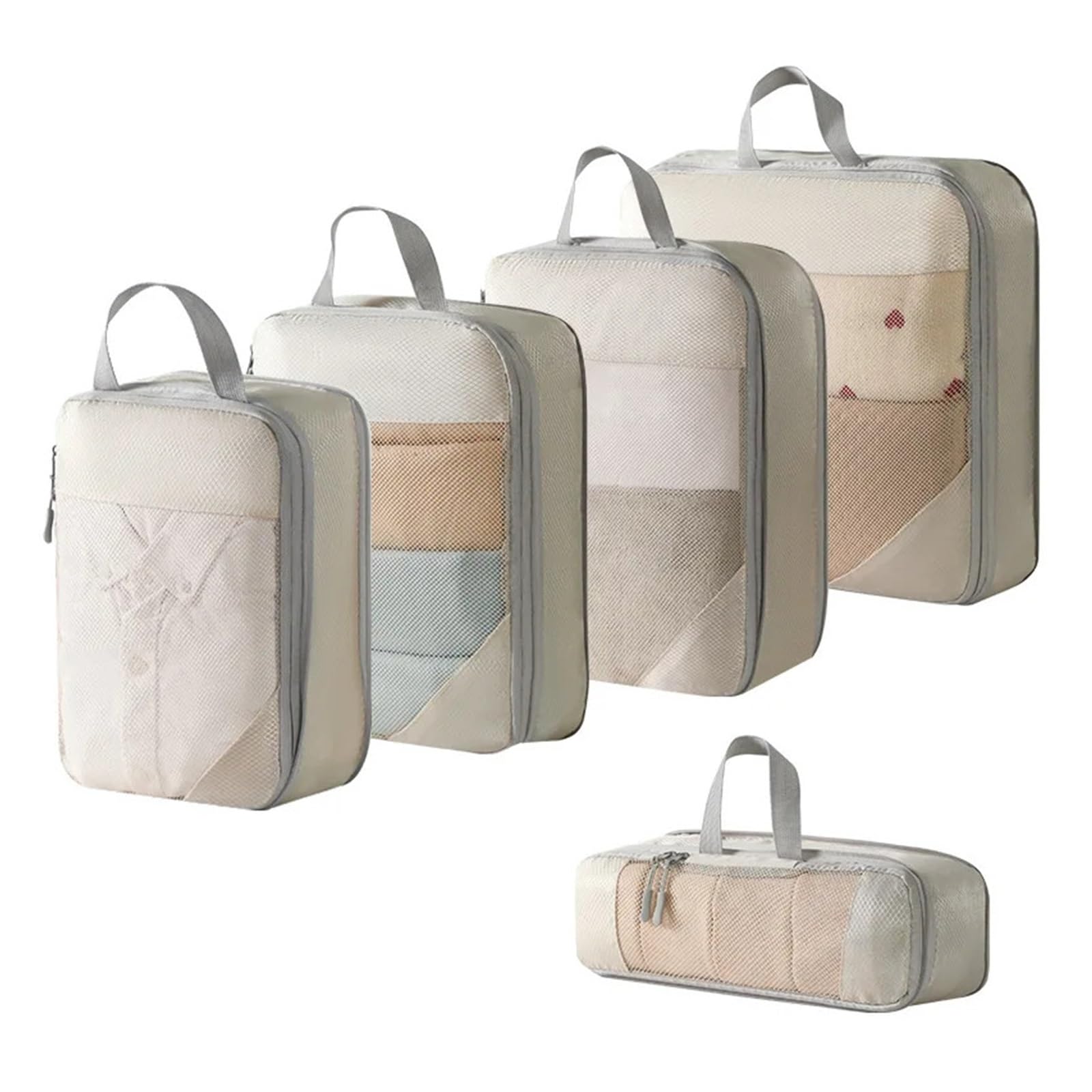Generico Cubi da imballaggio a compressione for valigie Accessori viaggio Organizzatori espandibili Organizzatore leggero(4)