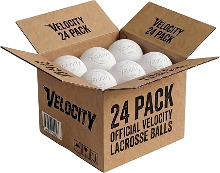 Velocity Lacrosse Balls - 1, 2, 3, 6, 12, 18, 24, 36, 60 and 120 Packs - for Practice, Official NFHS and College Approved Size