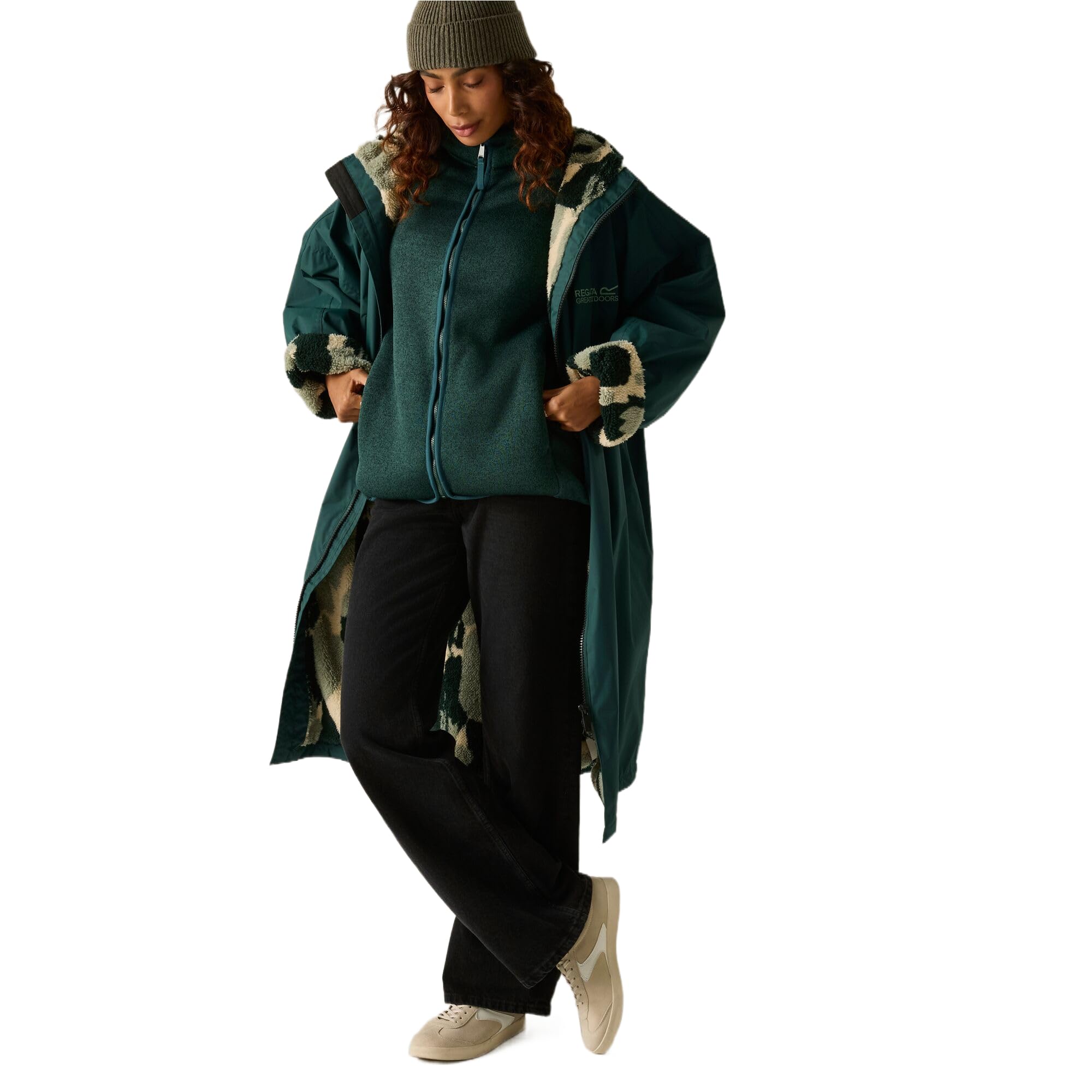 Regatta Adult Waterproof Robe -Deep Pine (Brush Stroke Camo)