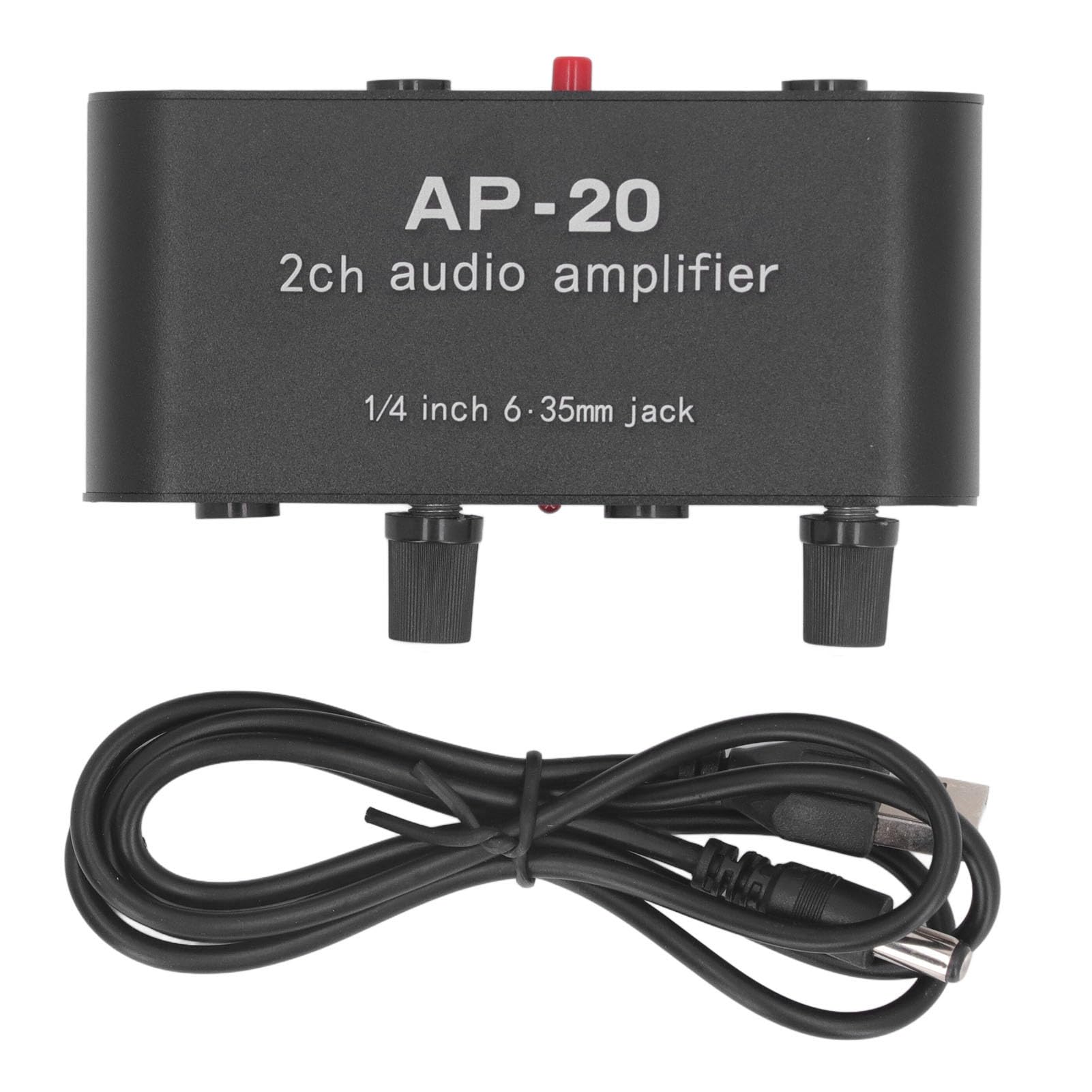 Tonvorverstärker Zweikanal Mikrofon Verstärkervorverstärker 1/4 Zoll 6.35mm 0-20DB Verstärkung DC5V-12V