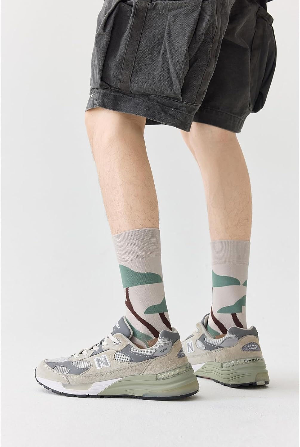 3 Pairs Unisex Crew Socks for Spring Forest Series 45