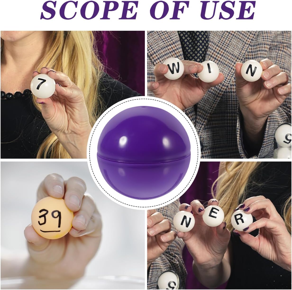 50pcs Fillable Vending Machine Capsules Ball Bauble Openable Plastic Grab Balls Prizes Containers 40mm/1.57in B, 4.00X4.00X4.00CM, Purple, LK42226Q19MK6GJ