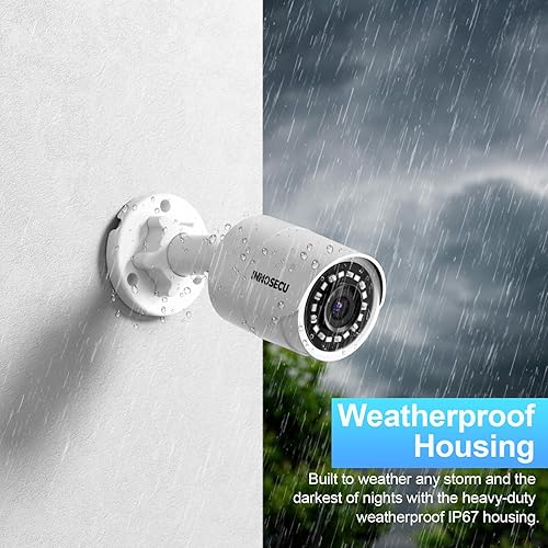 Miniatura 7 de Cámara IP PoE de 4 MP, cámara de vigilancia de seguridad para interiores y exteriores, IP6 impermeable, micrófono incorporado, lente de 0.110 in