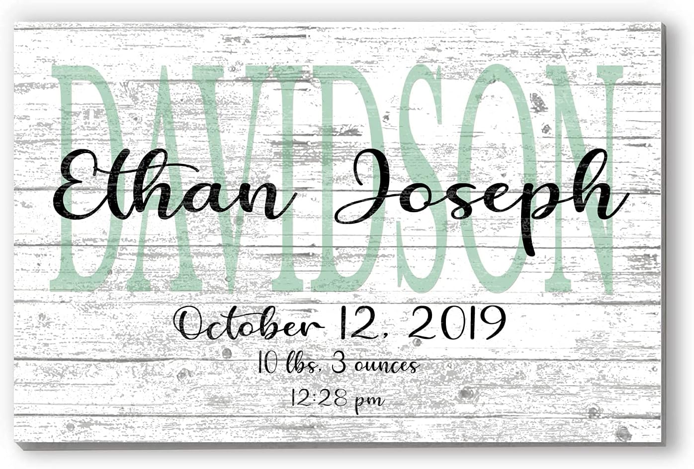 Personalized Baby Name Sign Gift Custom Décor Nursery or Child's Bedroom for New Mom and Dad, New Baby Gift (Pink)