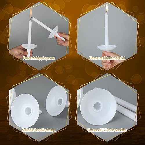 Miniatura 3 de 200 portavelas de plástico a granel, portavelas de plástico Church Vigil, protectores de goteo de servicio a la luz de las velas, convenientes para