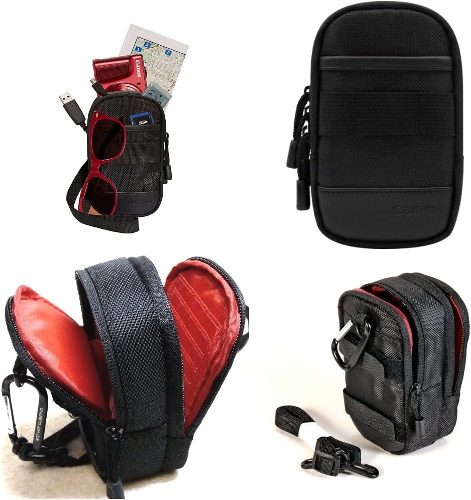 Compact Digital Camera Bag Case with Shoulder Strap Zipped and Separate Zipped Accessory Pocket