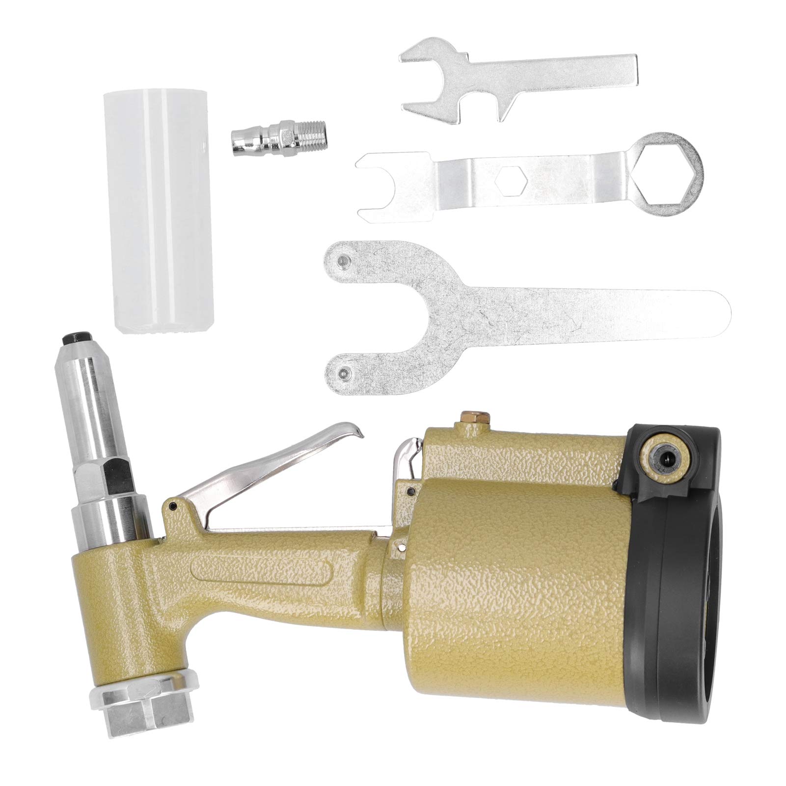 Ejoyous Hydrauliczny Pneumatyczny Pistolet do Nitowania Nitownica Pneumatyczna z Aluminium Lotniczego z 3 ściągaczami Szczękowymi Skok 20 Mm 0,5 do 0,7 MPA Nitów Stalowych z Aluminium Warsztat (styl