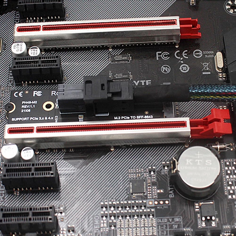 DollaTek Adapter M.2 NGFF Mkey PCIeX4 do SFF8643 -U.2 Szybka transmisja