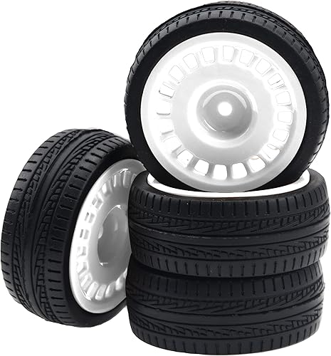 Miniatura 3 de Diámetro exterior de 2.756 in de goma y llantas de nailon de 0.472 pulgadas compatibles con Tamiya HPI Kyosho HSP 110 112 On-Road Touring Car