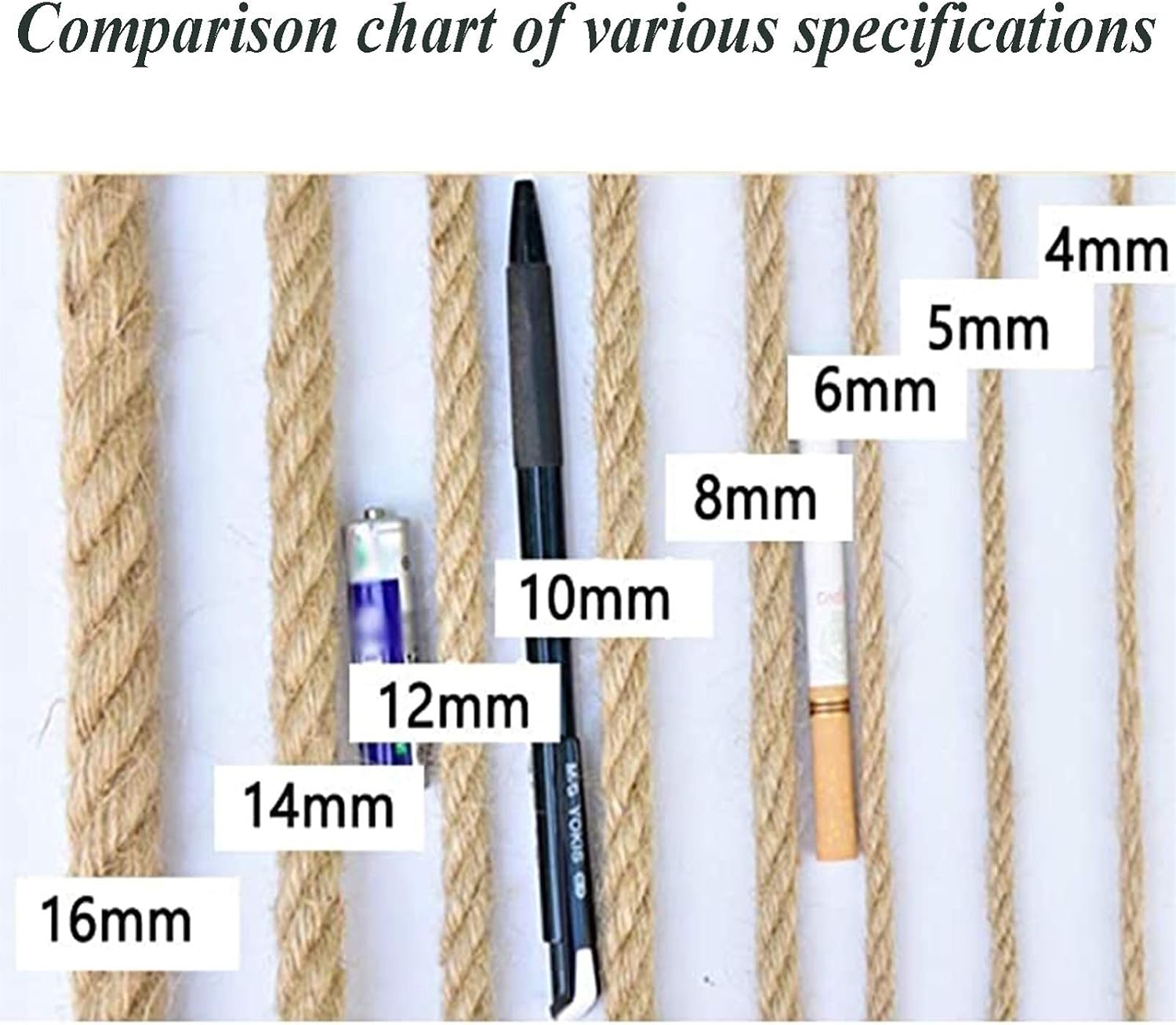 Children Safety Net, Hemp Rope Climbing Netting Railings Fence Mesh Hand-Woven Playground Climbing Net Balcony Stairs Anti-Fall Net 12mm Thick Garden Decoration Net (Beige 12mm/15cm)