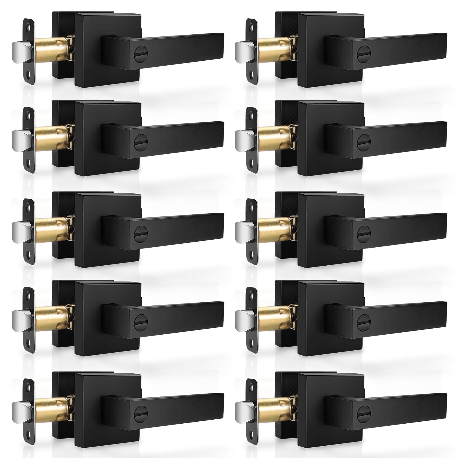 Hasmikit 10 Pack Privacy Door Levers