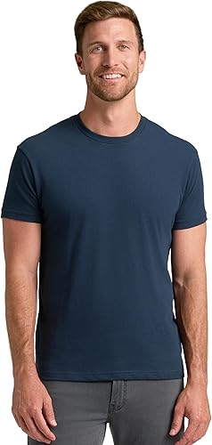 True Classic Camisetas de manga corta con cuello redondo para hombre, mezcla de algodón, lisas