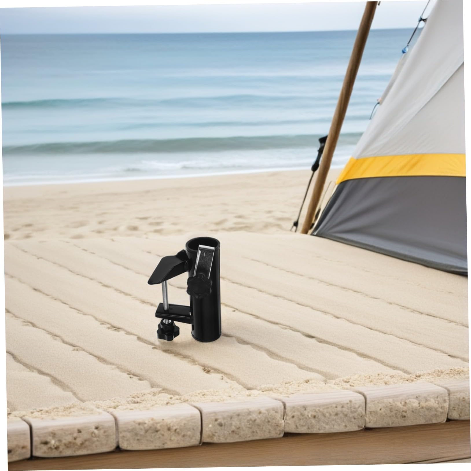 VICASKY 2 Pièces Clip De Fixation pour Parasol Extérieur Support De Parasol pour Terrasse Et Jardin Pince pour De Plage Et Balcon
