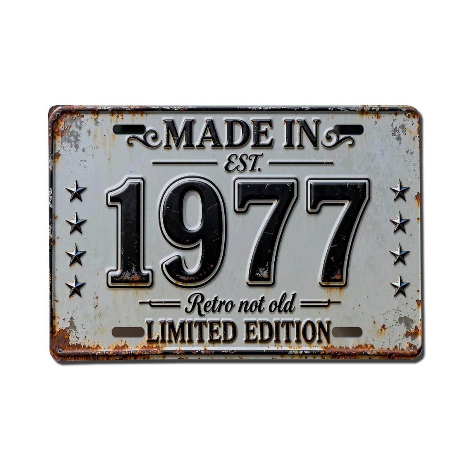 Made In 1977 Vintage Sign Vintage Tin Sign Retro Metal Wall Decor Metal Poster, Home Bar Garage Farmhouse Cafe Wall Art Decoration 8x12Inches
