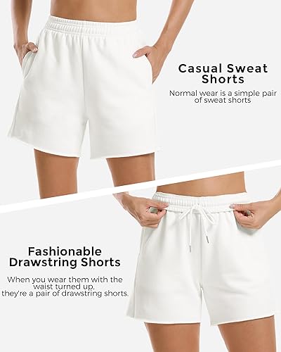 Miniatura 2 de Stelle Bermudas deportivas de cintura alta de 10 pulgadas para mujer pantalones cortos largos con bolsillos para yoga correr y entrenar