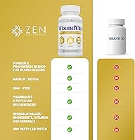 Vista 9 de Zen Nutrients WoundVite - Soporte para antes y poscirugía, cuidado de cicatrices y heridas, tratamiento de cicatrices, cirugía plástica y general