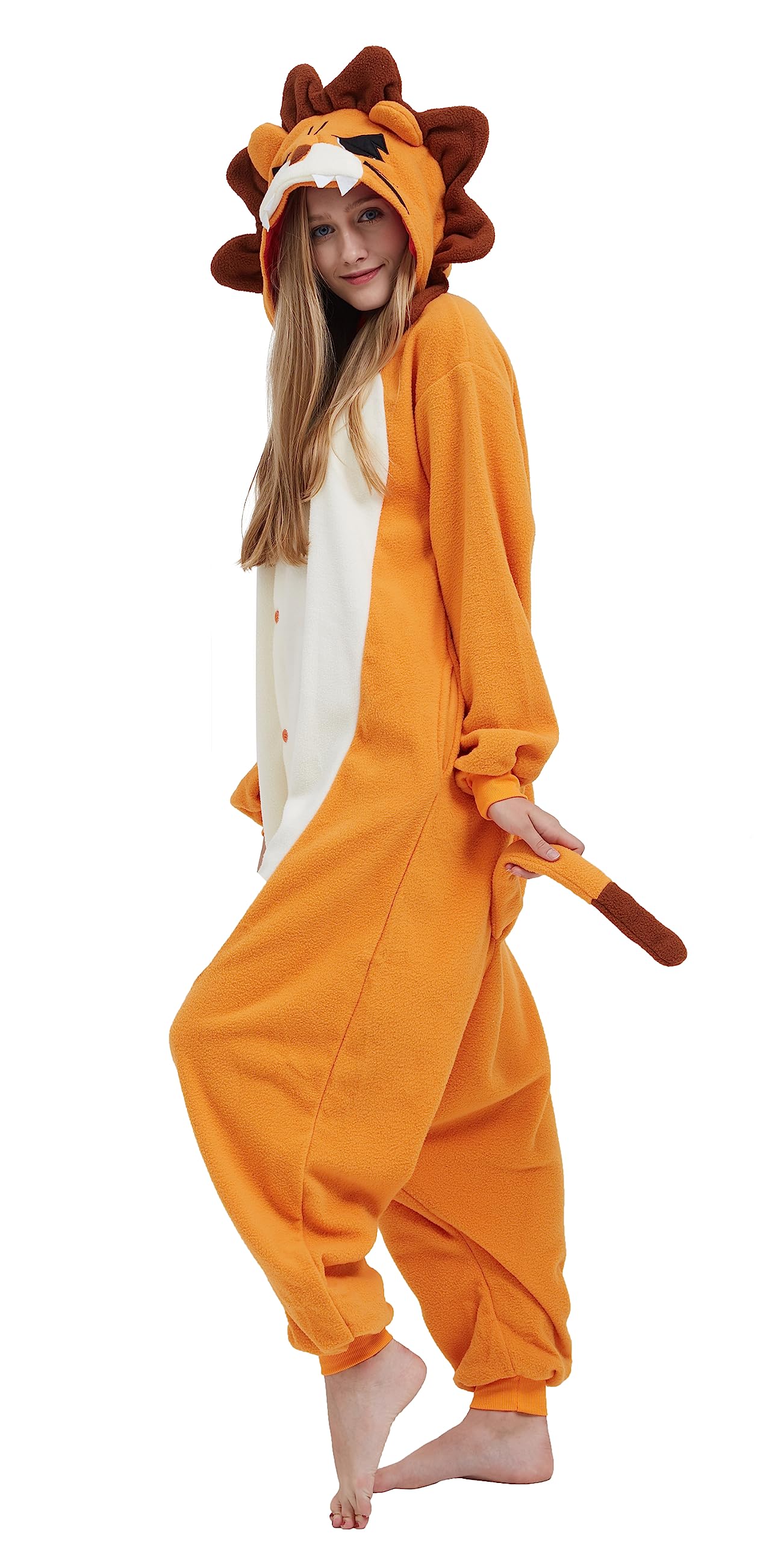 Marca: SimZoo SimZoo Adulto Disfraz Pijama Unisex Pijama Kigurumi Onesie para Carnaval Halloween Cosplay Ropa de Dormir Traje de Disfraz para Navidad Festival Mujer y Hombre in use