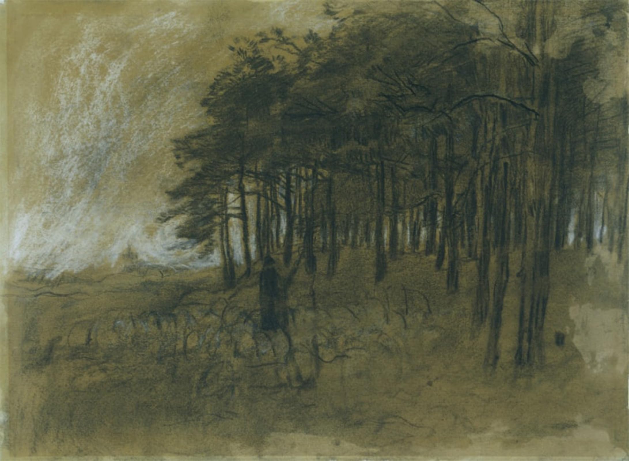 POSTERIIk Famous Modern Artwork Art Mural Forest by Anton Mauve Oil Paintings Pictures for Home Decor 60x90cm