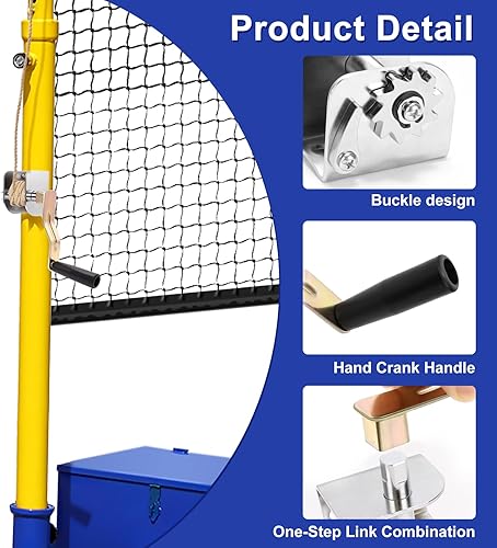 Miniatura 3 de Tensor de manivela, dispositivo tensor de manivela para voleibol al aire libre, bádminton y red de poste de tenis