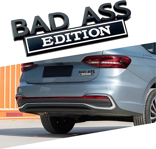Paquete de 1 etiqueta de modificación para automóvil, edición metálica 3D, calcomanía para guardabarros, apta para el lado del automóvil, trasero,